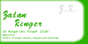 zalan ringer business card